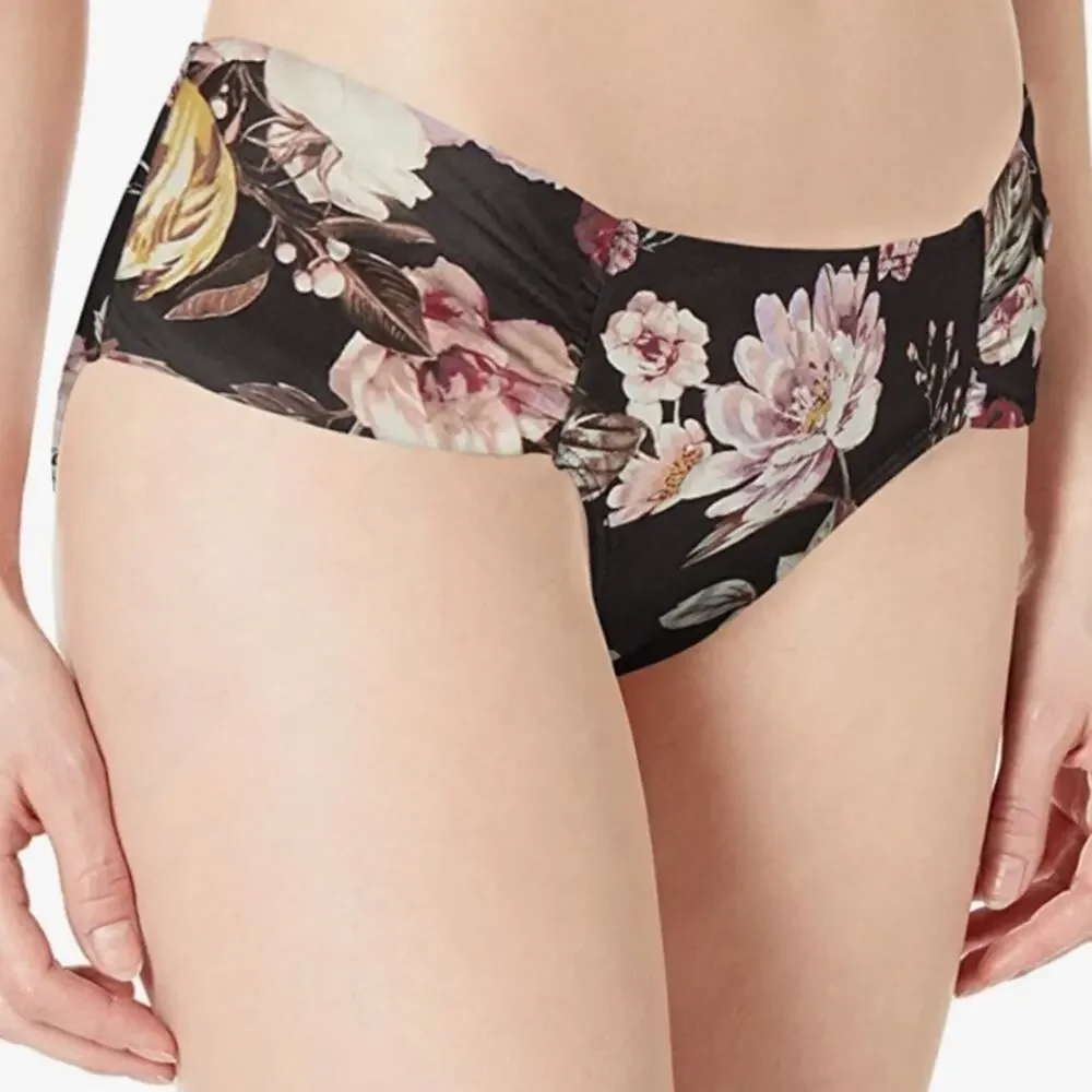 Rachel Roy Ruched Side floral swim bikini bottom